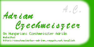adrian czechmeiszter business card