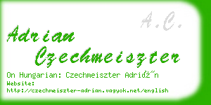 adrian czechmeiszter business card